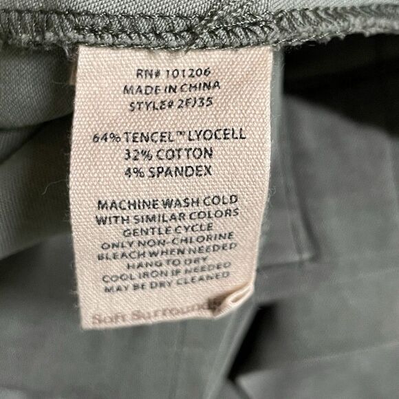 Soft Surroundings Womens Tunic Top Thelma Tencel Roll Tab Sleeve Olive‎ Size S - Picture 14 of 16